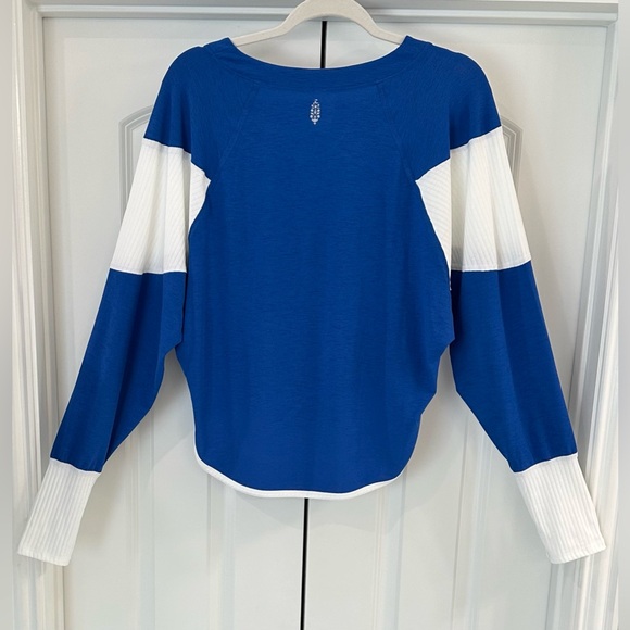 NWT FP Movement by Free People Spotlight Long Sleeve Layer - Athlete Blue Combo - Picture 6 of 8